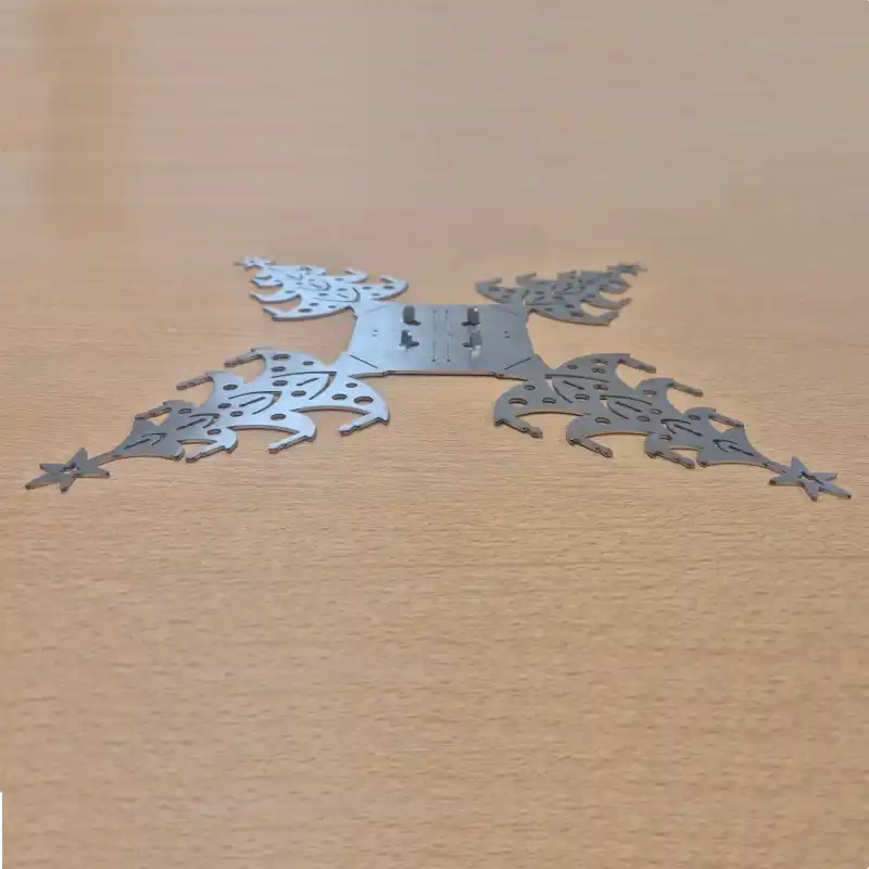 Bougeoir festif de Noël en inox – Épaisseur 1,5 mm – À plier soi-même – Image 4