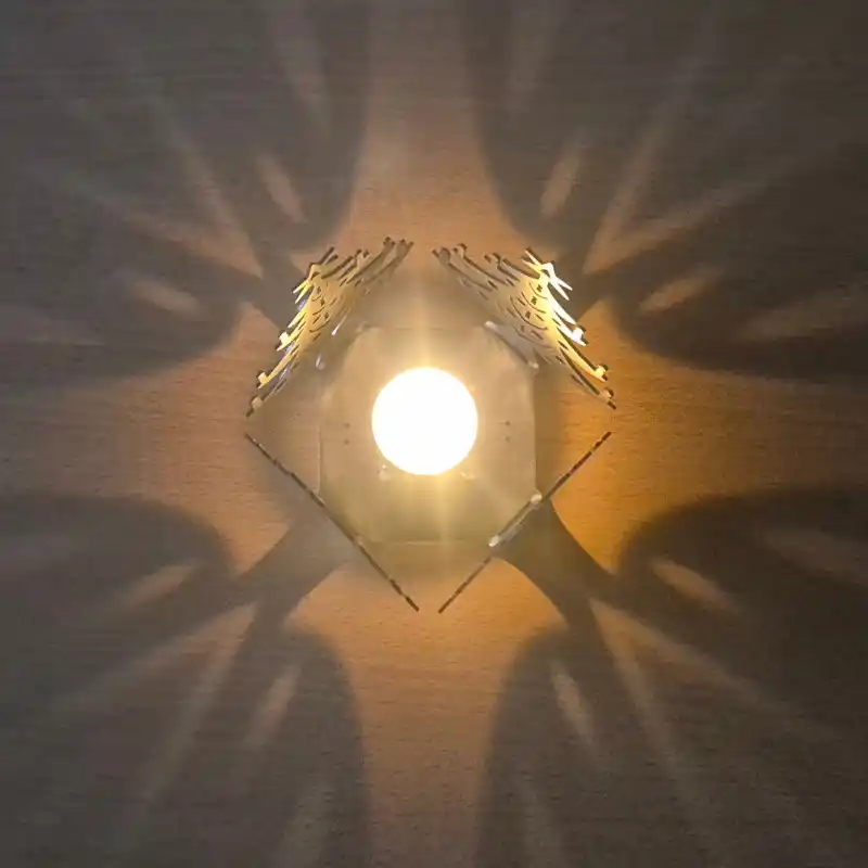 Bougeoir festif de Noël en inox – Épaisseur 1,5 mm – À plier soi-même – Image 8