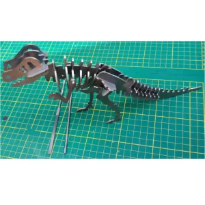 Puzzle dinosaure 3D en inox 304L – Épaisseur 2 mm – Format 200 x 210 mm
