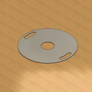 Plancha ronde en inox 304L, épaisseur 4 mm